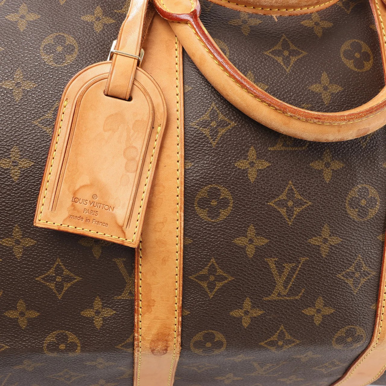 Louis Vuitton Louis Vuitton Keepall 55 Monogram Canvas Travel Bag in Brown M41424 Bruin
