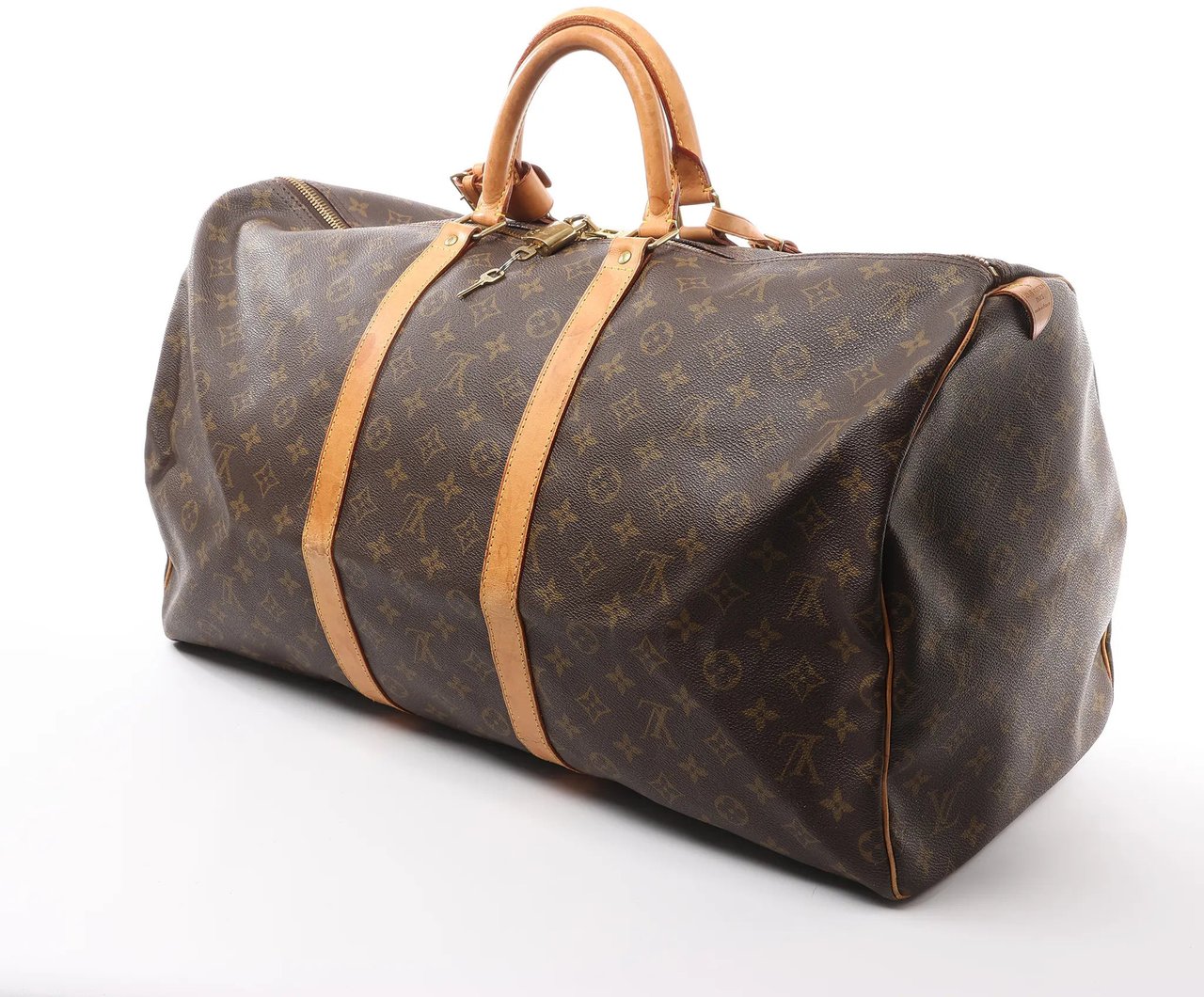 Louis Vuitton Louis Vuitton Keepall 55 Monogram Canvas Travel Bag in Brown M41424 Bruin