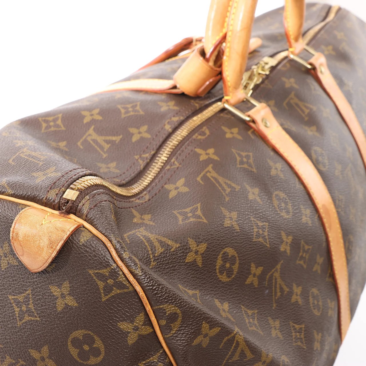 Louis Vuitton Louis Vuitton Keepall 55 Monogram Canvas Travel Bag in Brown M41424 Bruin