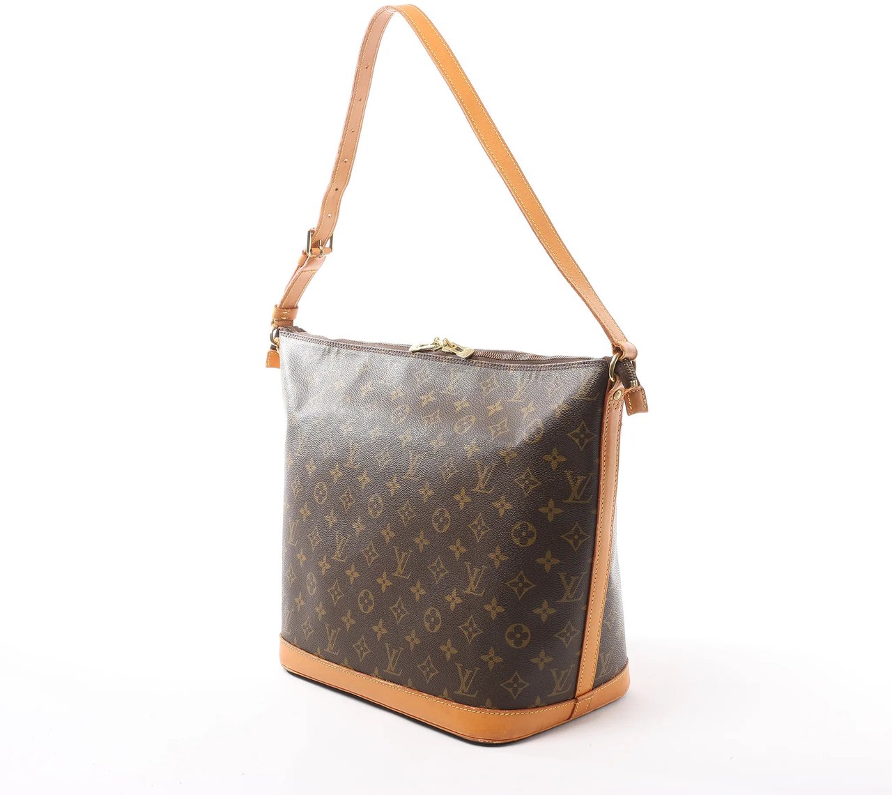 Louis Vuitton Louis Vuitton Sharon Stone AMFAR Vanity Three Monogram Canvas Shoulder Bag in Brown M47275 Bruin