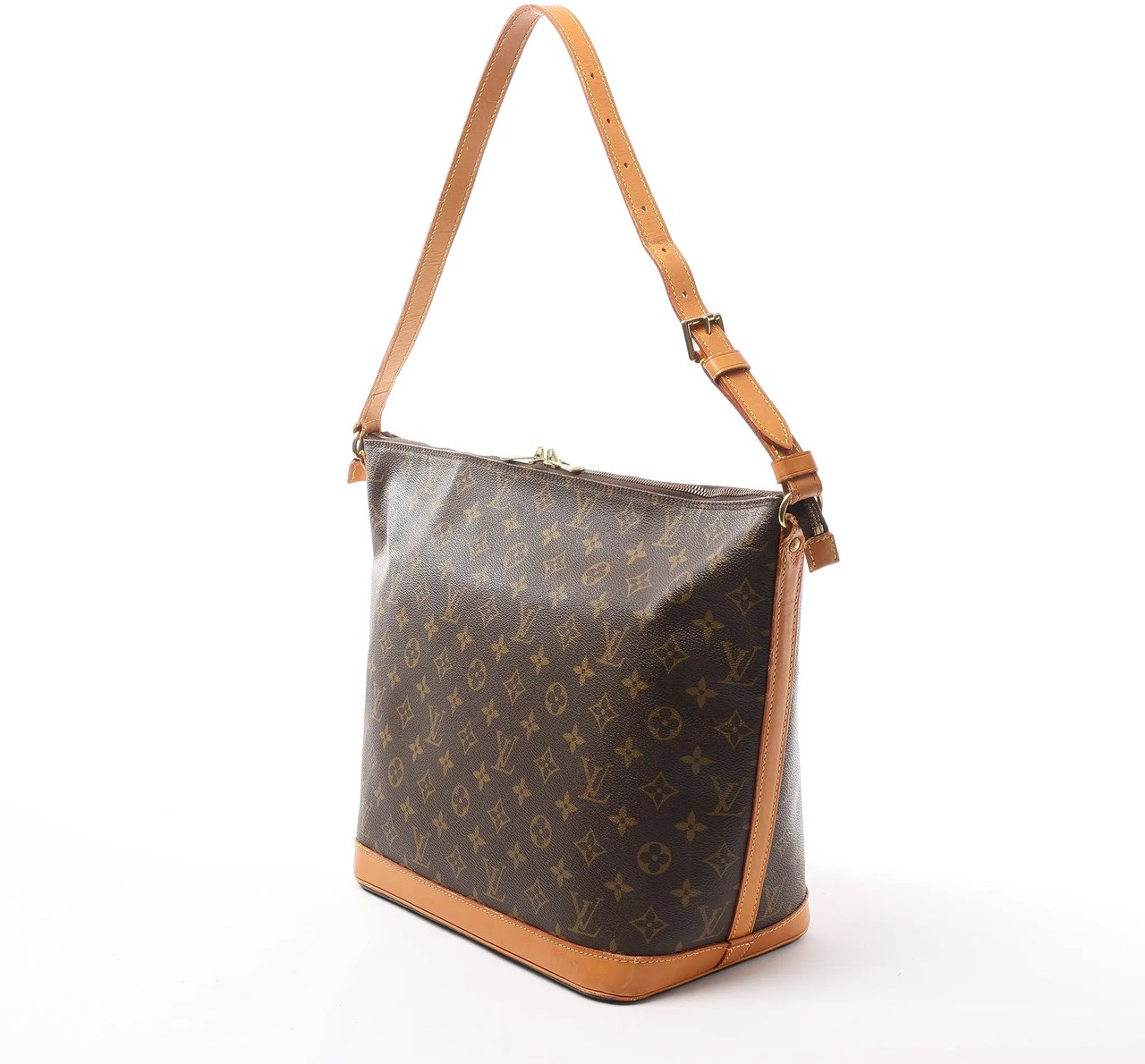 Louis Vuitton Louis Vuitton Sharon Stone AMFAR Vanity Three Monogram Canvas Shoulder Bag in Brown M47275 Bruin