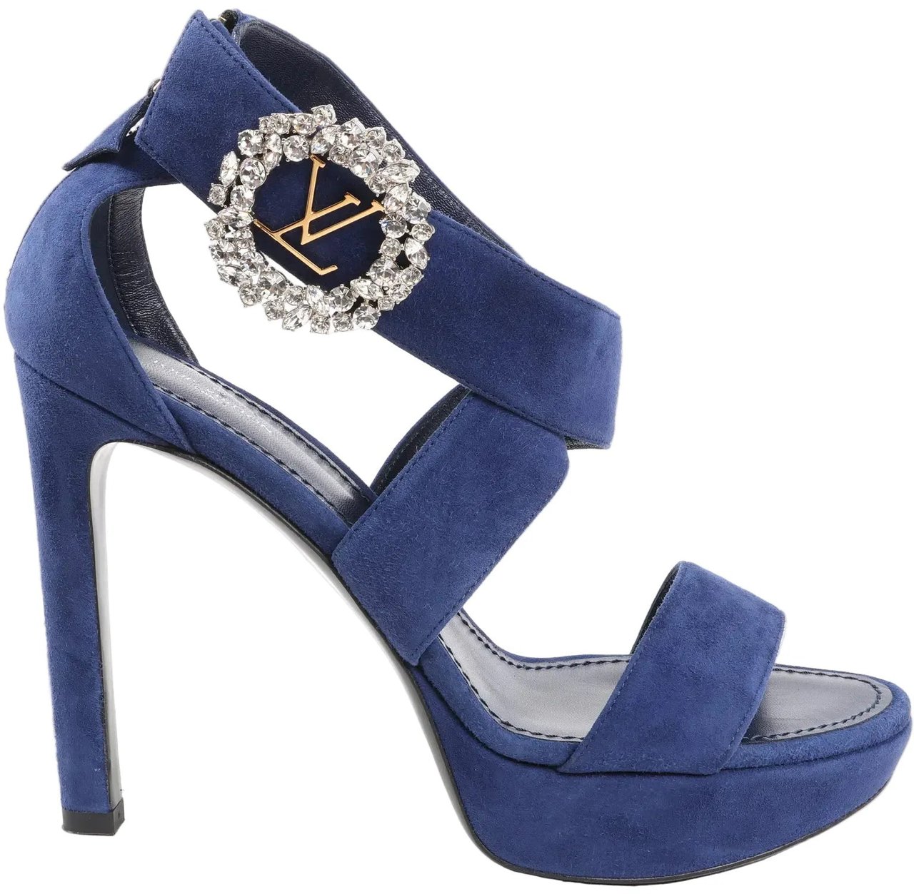 Louis Vuitton Louis Vuitton 19-year Suede Heels in Navy Blue, Size 38 EU Navy