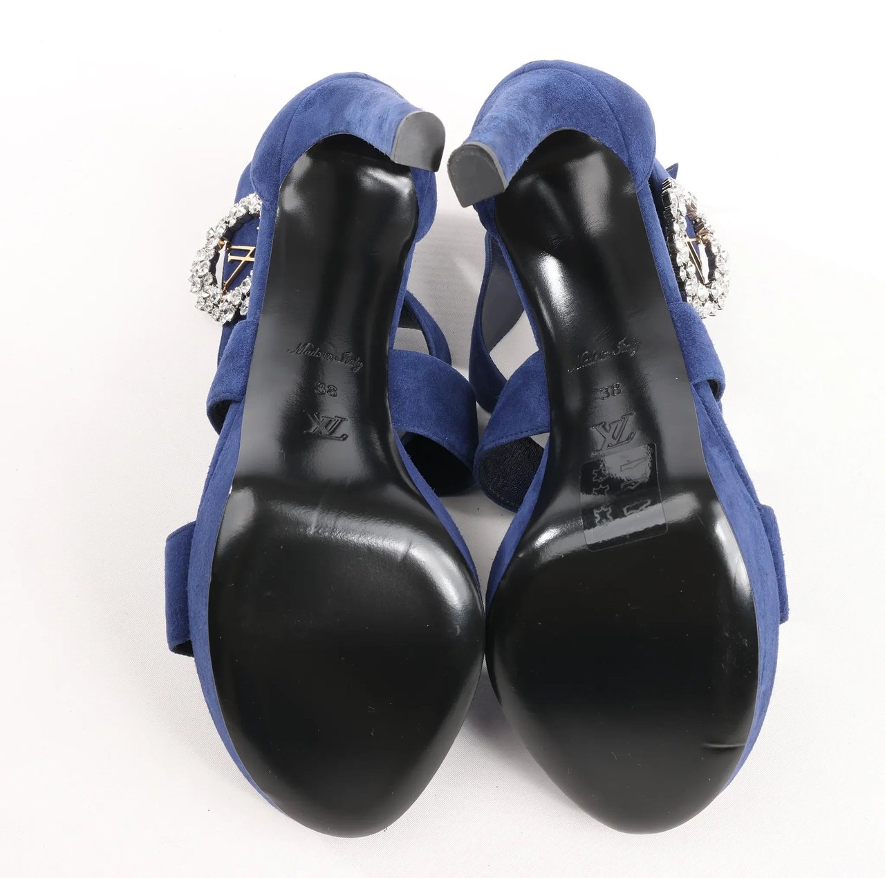 Louis Vuitton Louis Vuitton 19-year Suede Heels in Navy Blue, Size 38 EU Navy