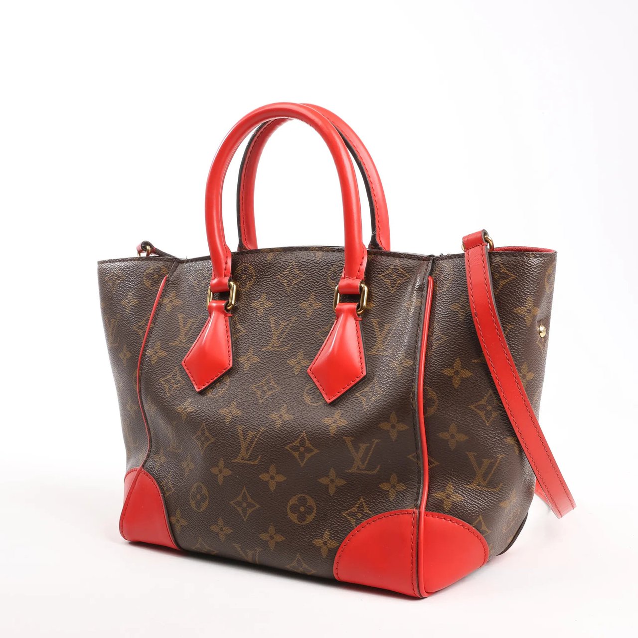 Louis Vuitton Louis Vuitton Phoenix PM Monogram 2Way Shoulder Bag in Brown x Red M41537 Bruin