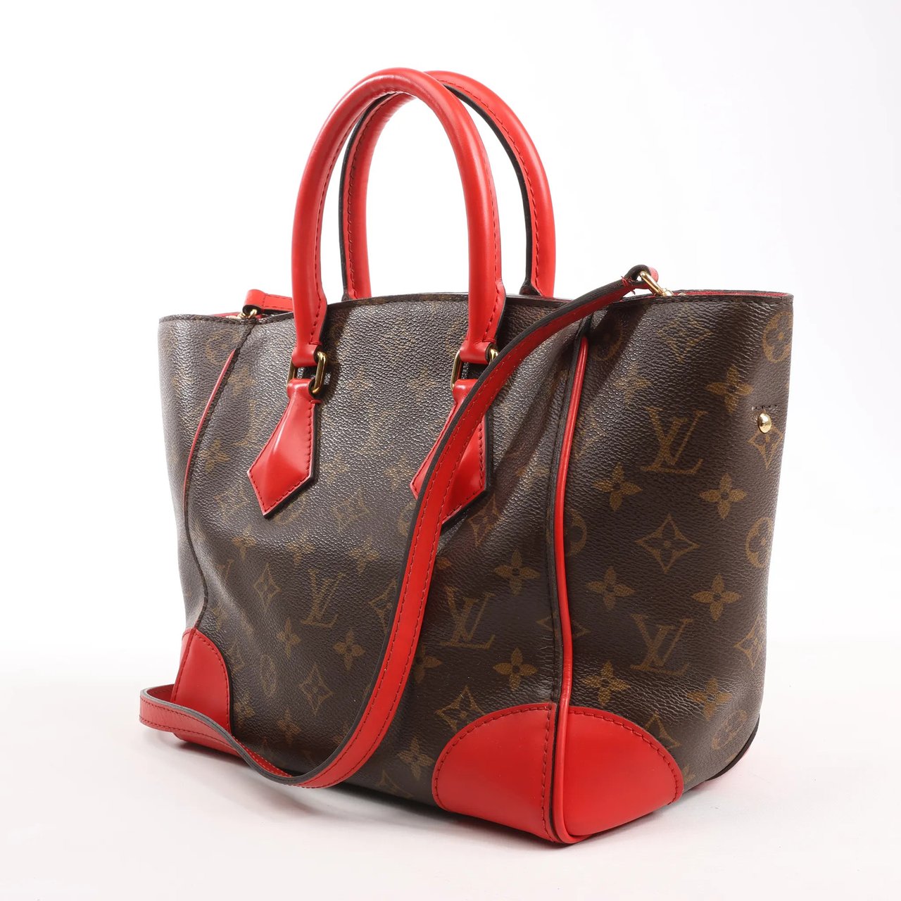 Louis Vuitton Louis Vuitton Phoenix PM Monogram 2Way Shoulder Bag in Brown x Red M41537 Bruin