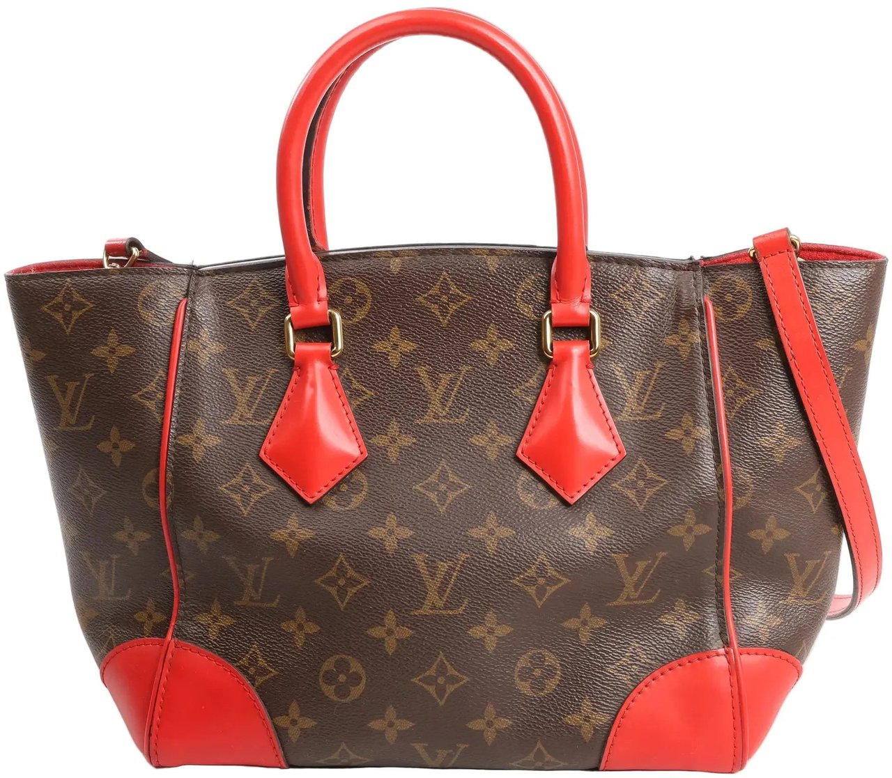 Louis Vuitton Louis Vuitton Phoenix PM Monogram 2Way Shoulder Bag in Brown x Red M41537 Bruin