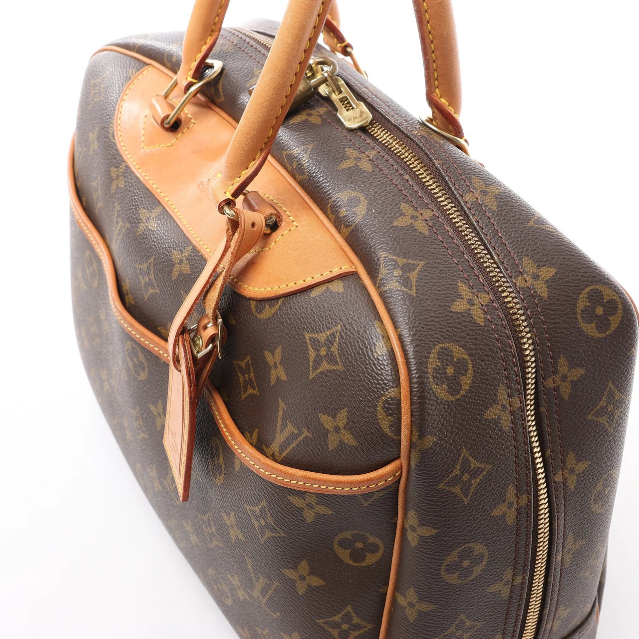 Louis Vuitton Louis Vuitton Deauville Monogram Canvas Handbag in Brown M47270 Bruin