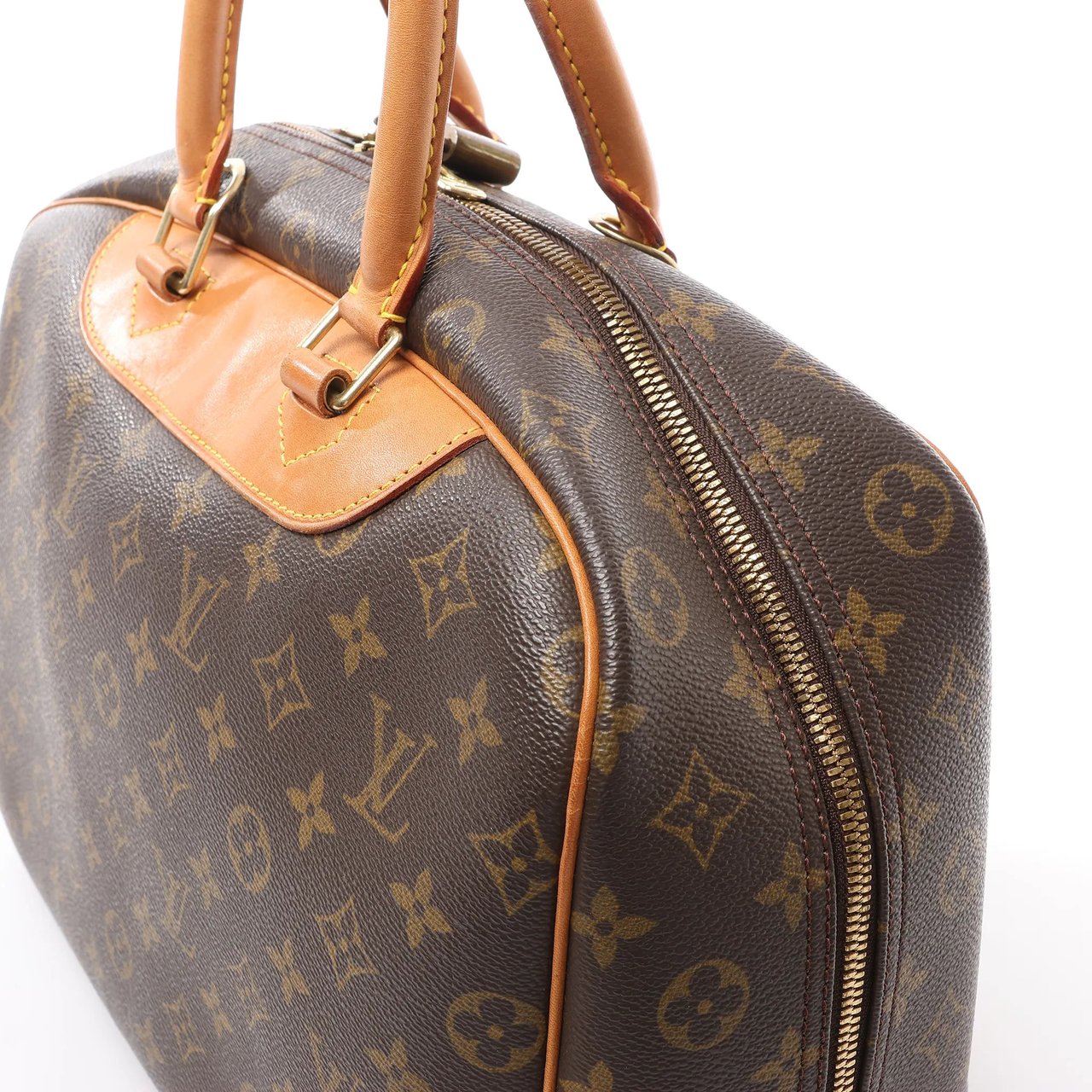 Louis Vuitton Louis Vuitton Deauville Monogram Canvas Handbag in Brown M47270 Bruin
