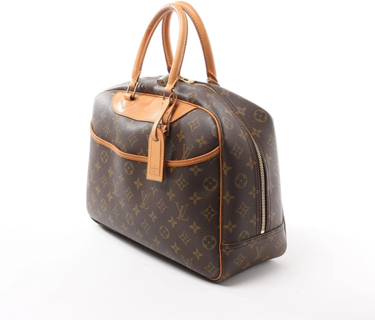 Louis Vuitton Louis Vuitton Deauville Monogram Canvas Handbag in Brown M47270 Bruin