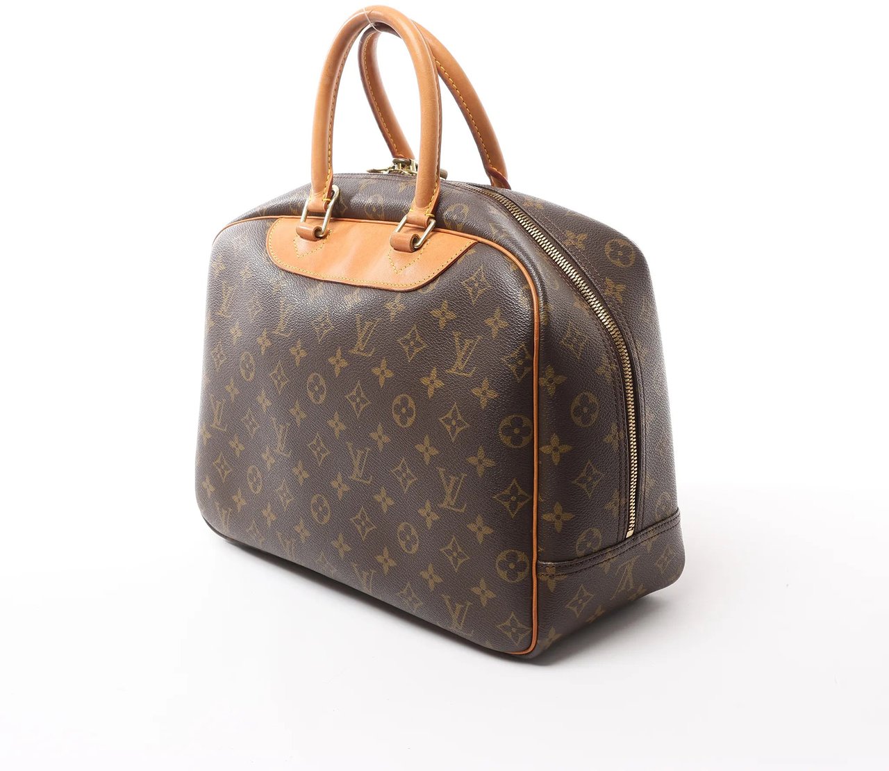 Louis Vuitton Louis Vuitton Deauville Monogram Canvas Handbag in Brown M47270 Bruin