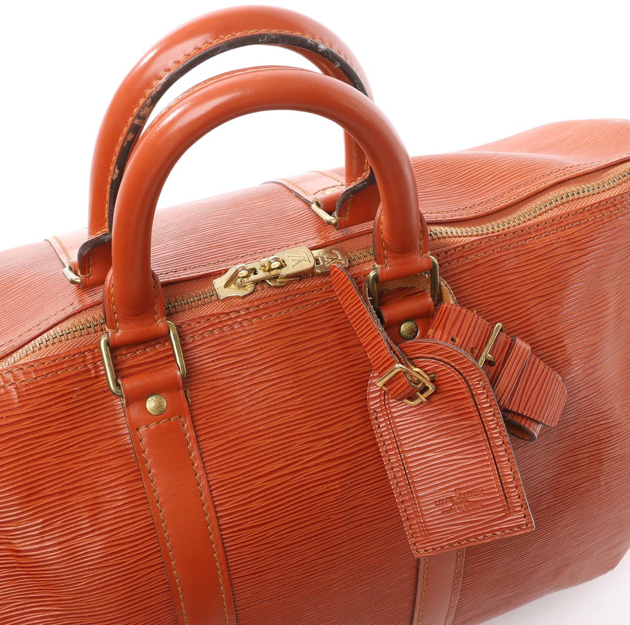 Louis Vuitton Louis Vuitton Keepall 45 Epi Leather Travel Bag in Brown M42978 Bruin