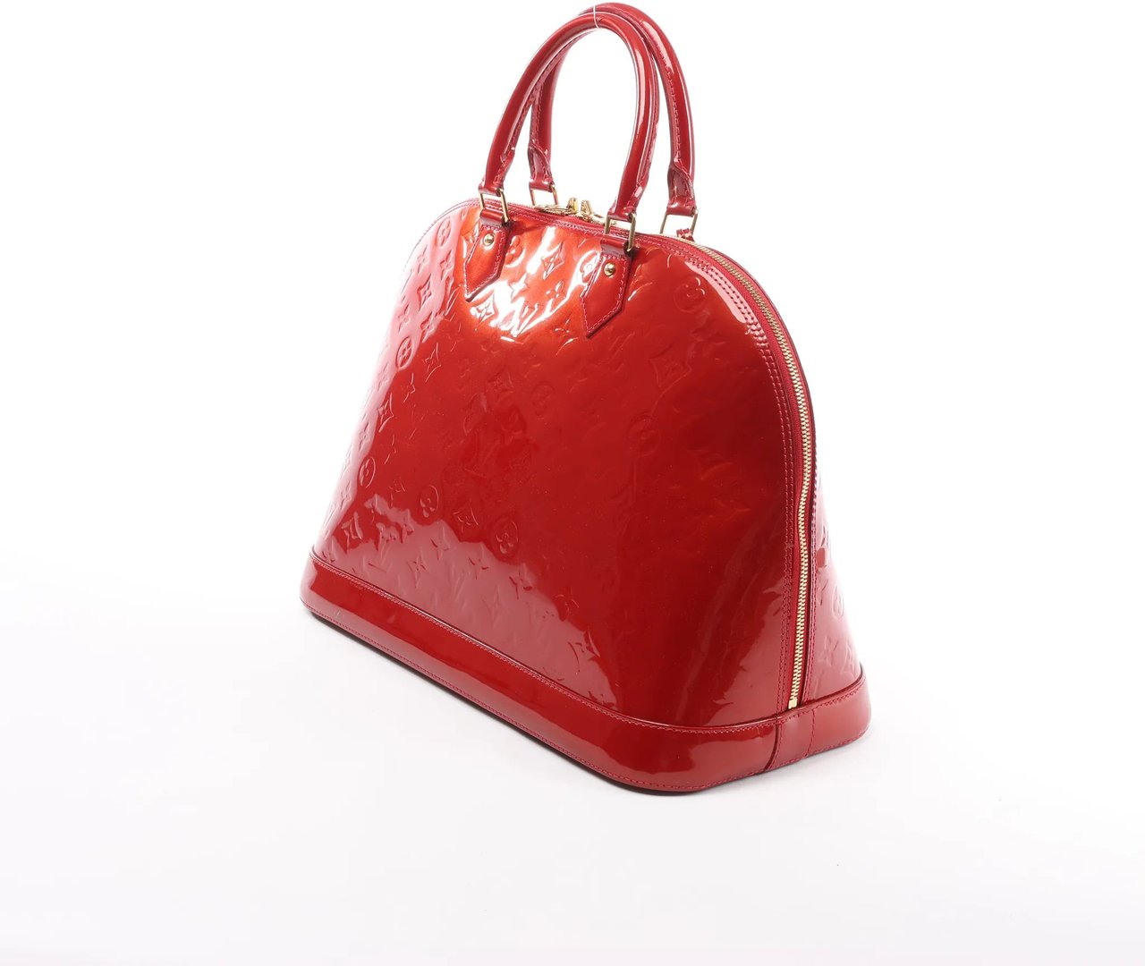 Louis Vuitton Louis Vuitton Alma GM Vernis Leather Handbag in Red M93596 Divers