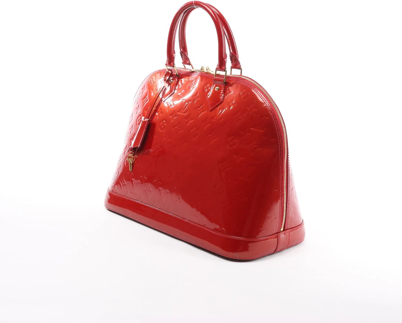 Louis Vuitton Louis Vuitton Alma GM Vernis Leather Handbag in Red M93596 Divers