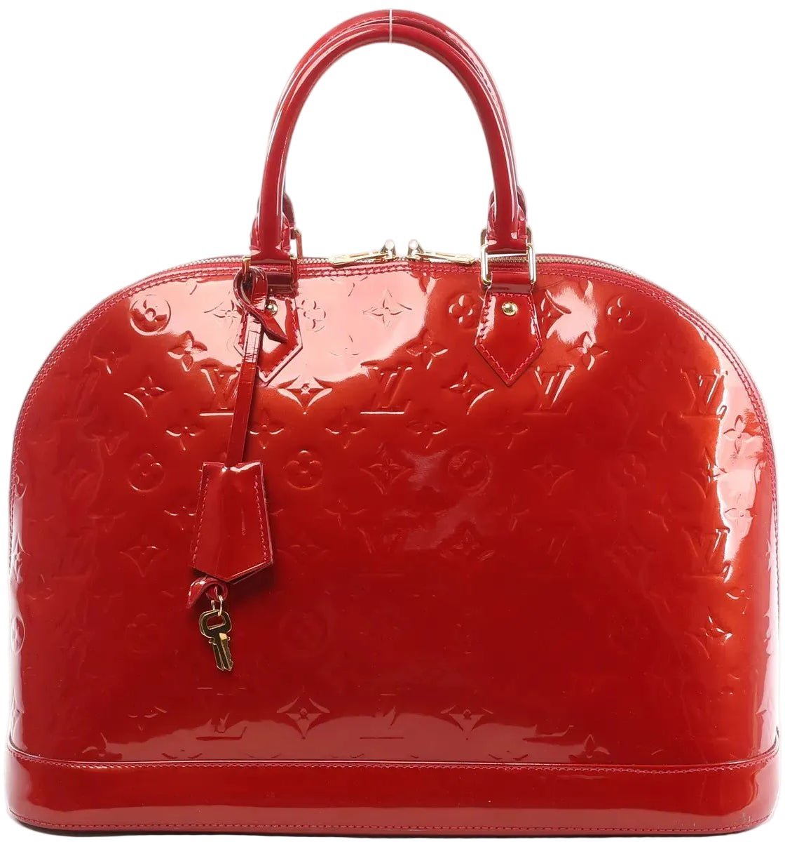 Louis Vuitton Louis Vuitton Alma GM Vernis Leather Handbag in Red M93596 Divers