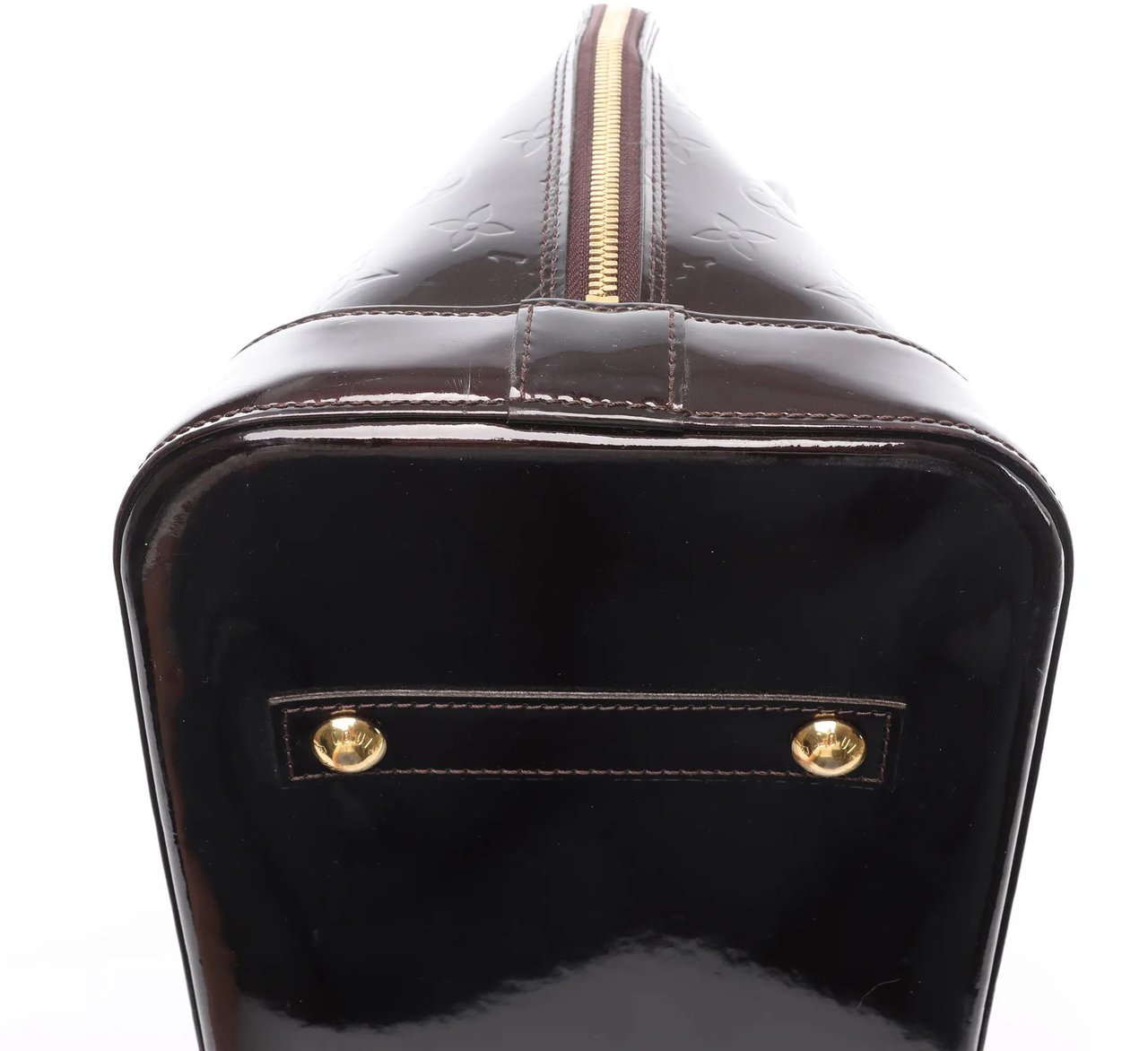 Louis Vuitton Louis Vuitton Alma GM Vernis Leather Handbag in Burgundy M93595 Divers