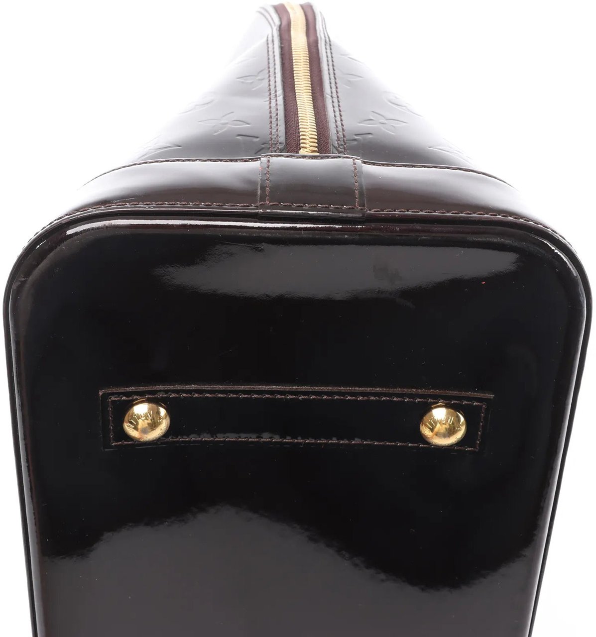 Louis Vuitton Louis Vuitton Alma GM Vernis Leather Handbag in Burgundy M93595 Divers