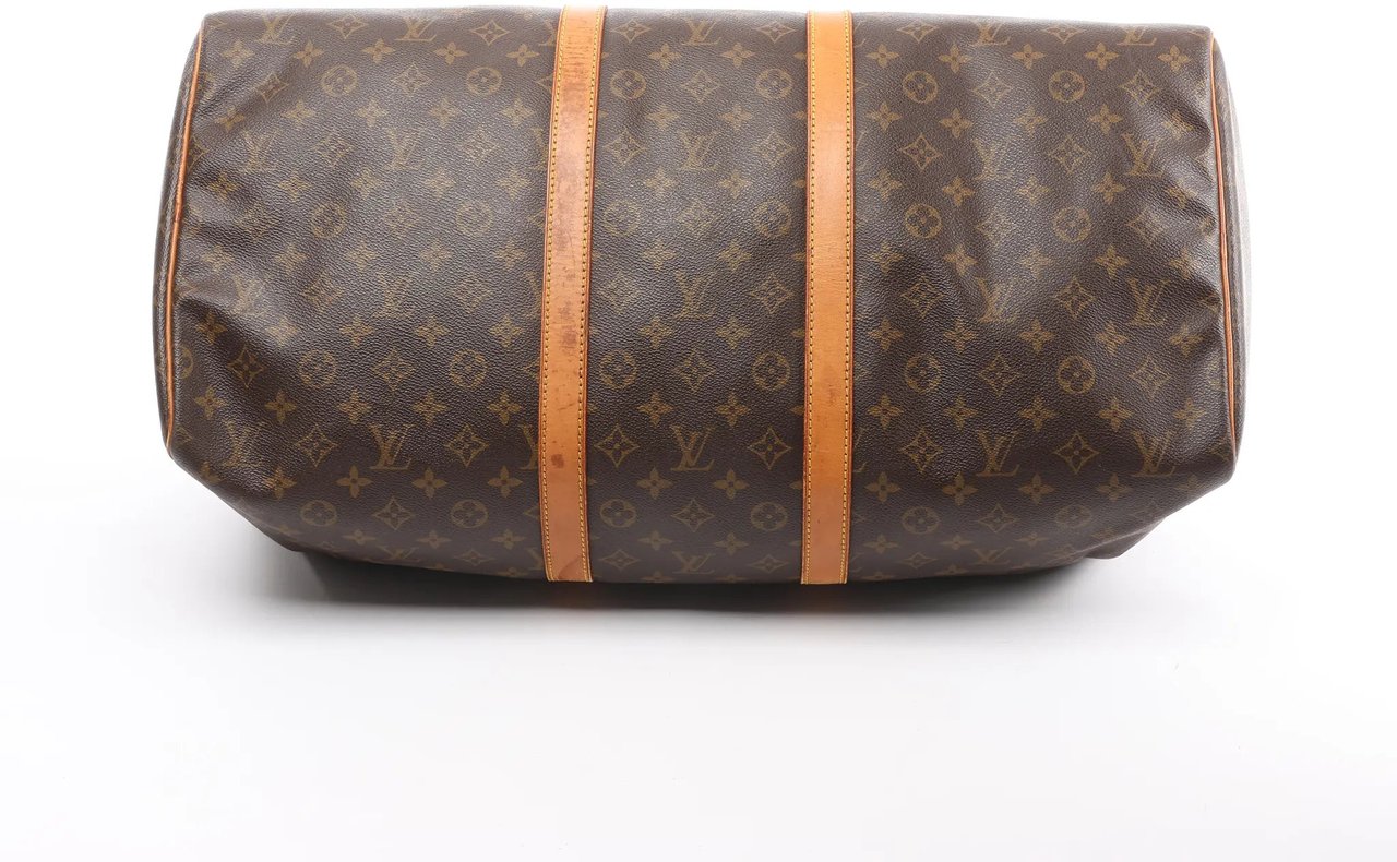 Louis Vuitton Louis Vuitton Keepall 55 Monogram Canvas Travel Bag in Brown M41424 Bruin