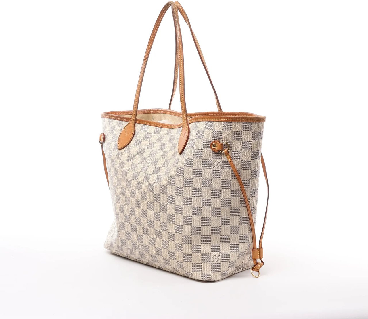 Louis Vuitton Louis Vuitton Neverfull MM Damier Azur Shoulder Bag in Beige N51107 Beige