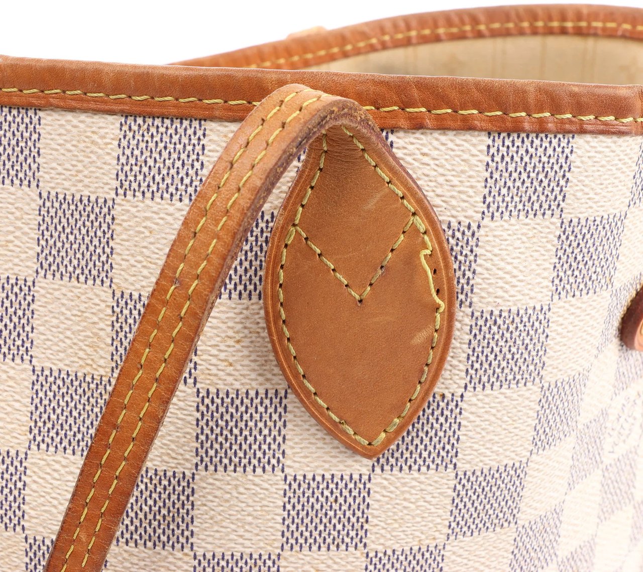 Louis Vuitton Louis Vuitton Neverfull MM Damier Azur Shoulder Bag in Beige N51107 Beige