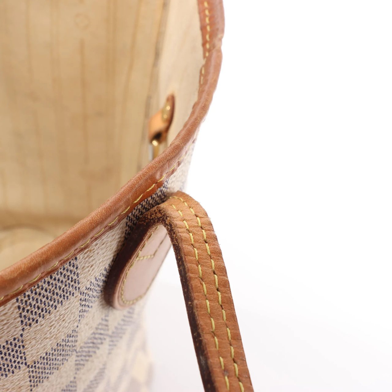 Louis Vuitton Louis Vuitton Neverfull MM Damier Azur Shoulder Bag in Beige N51107 Beige