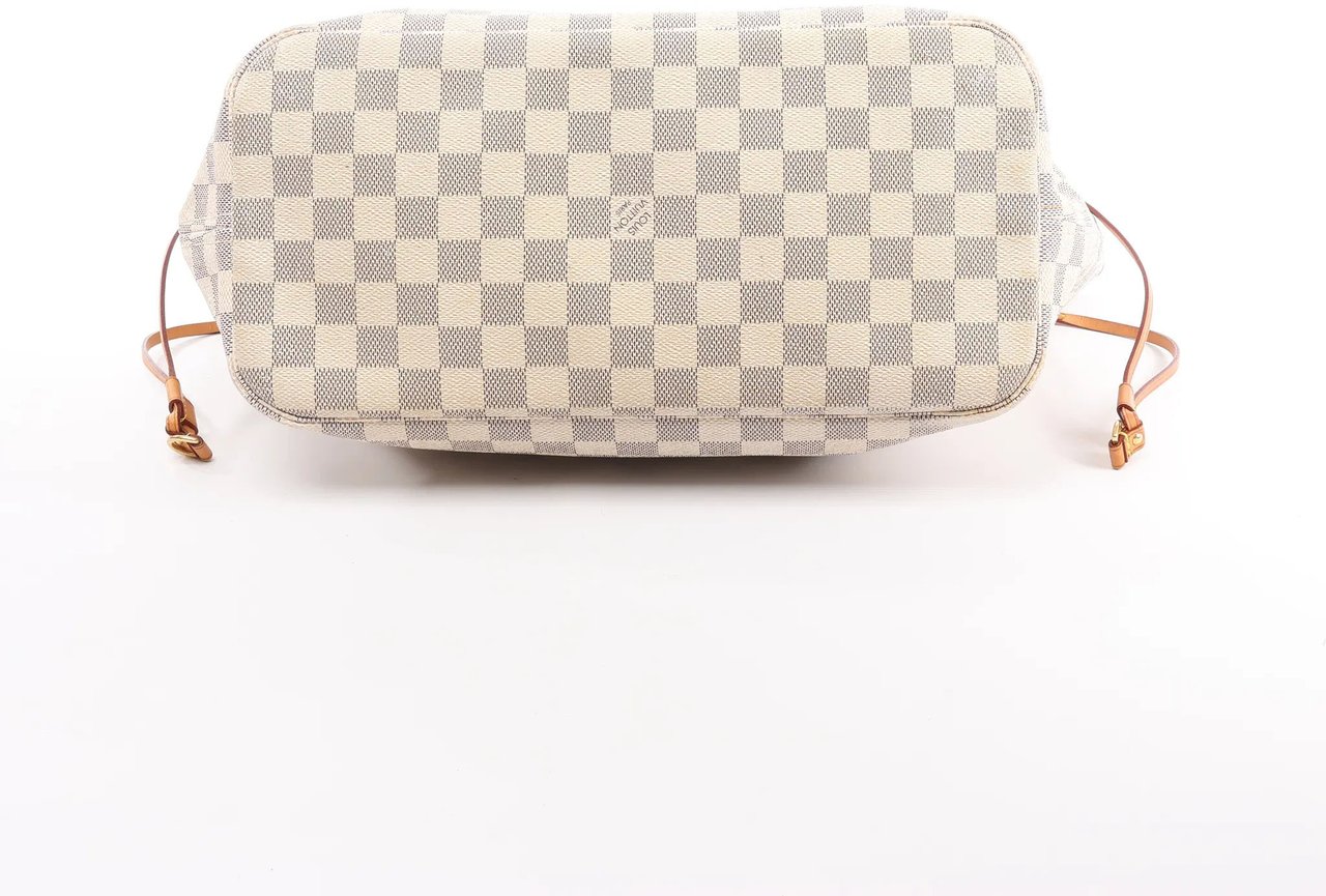 Louis Vuitton Louis Vuitton Neverfull MM Damier Azur Shoulder Bag in Beige N51107 Beige