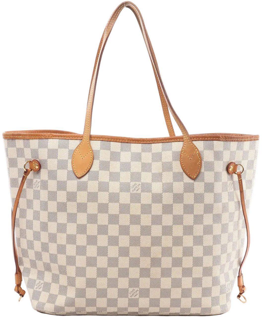 Louis Vuitton Louis Vuitton Neverfull MM Damier Azur Shoulder Bag in Beige N51107 Beige