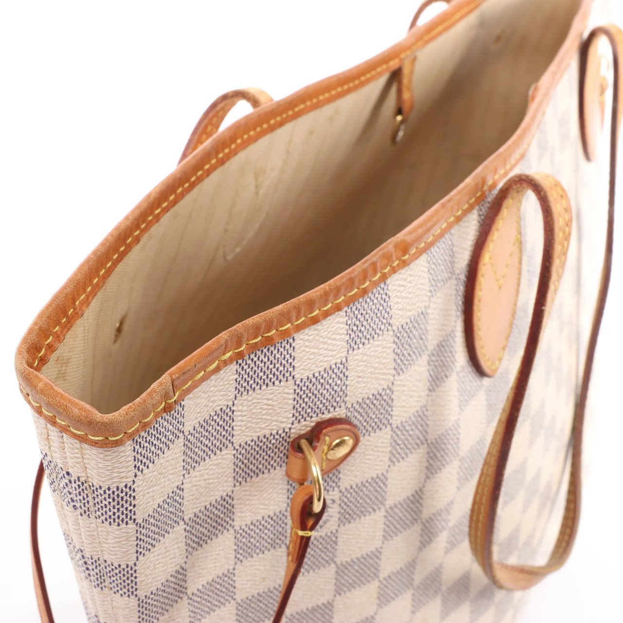 Louis Vuitton Louis Vuitton Neverfull MM Damier Azur Shoulder Bag in Beige N51107 Beige
