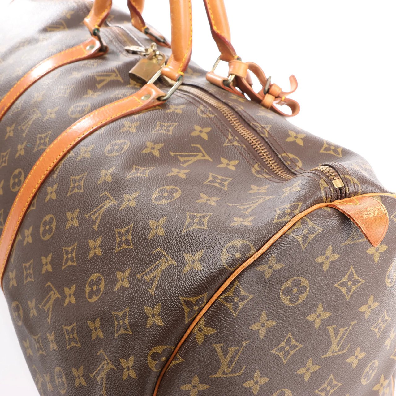 Louis Vuitton Louis Vuitton Keepall 55 Monogram Canvas Travel Bag in Brown M41424 Bruin