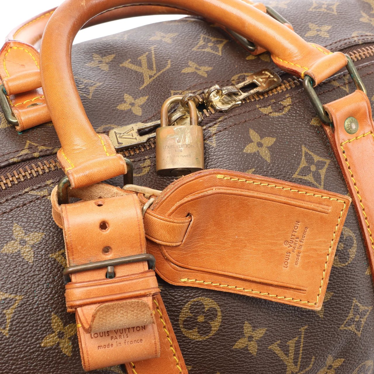 Louis Vuitton Louis Vuitton Keepall 55 Monogram Canvas Travel Bag in Brown M41424 Bruin