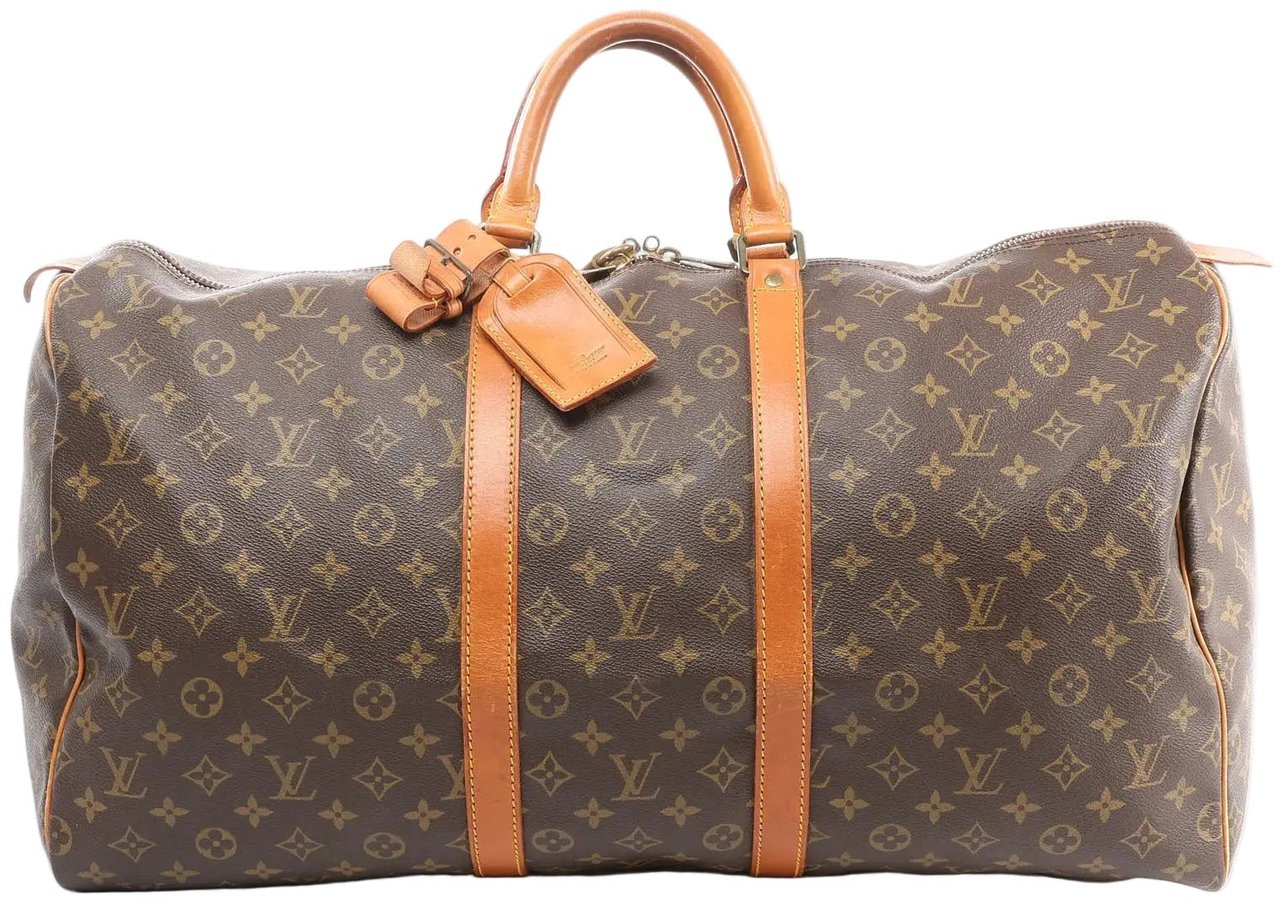 Louis Vuitton Louis Vuitton Keepall 55 Monogram Canvas Travel Bag in Brown M41424 Bruin