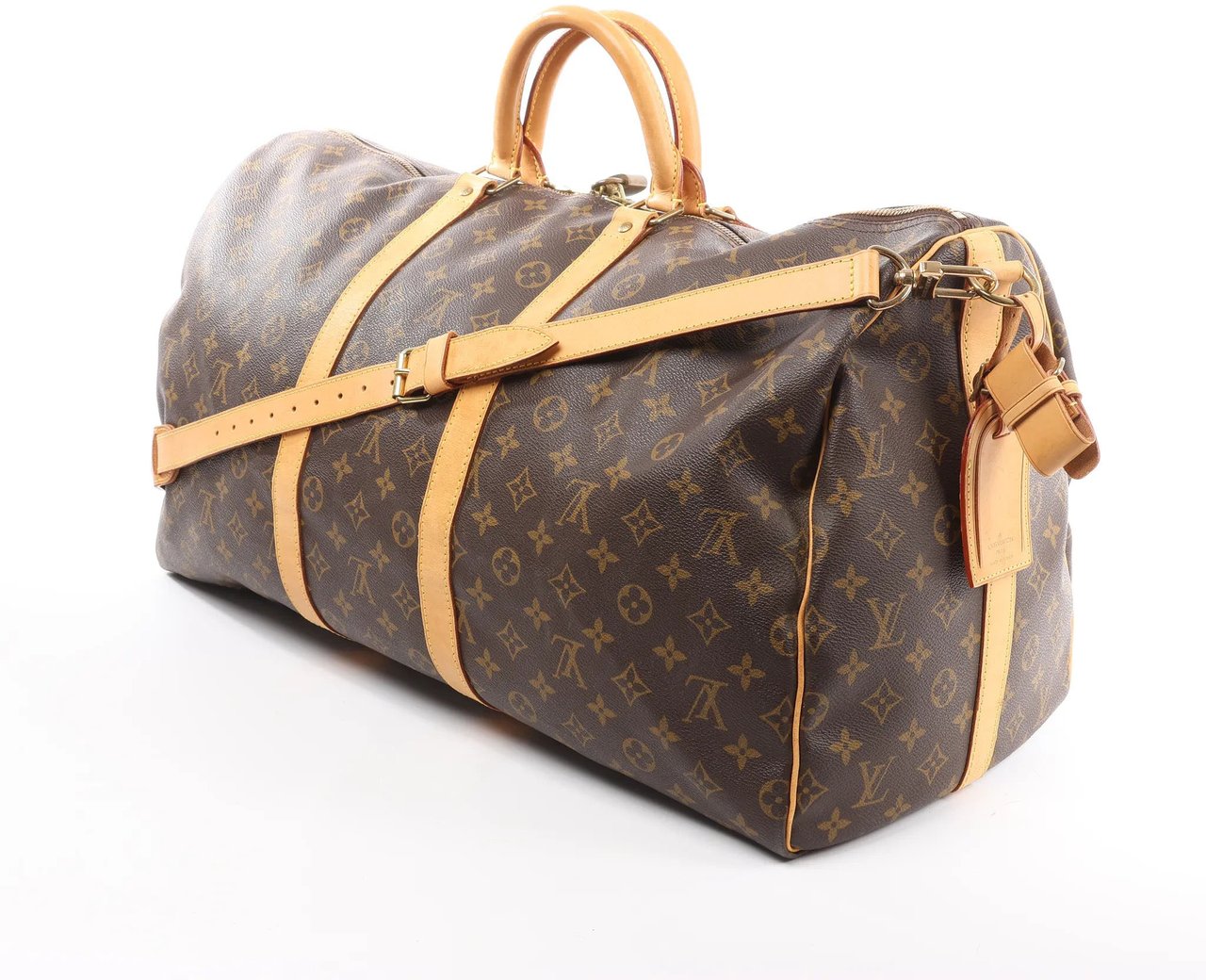 Louis Vuitton Louis Vuitton Keepall Bandoulière 55 Monogram Canvas Travel Bag in Brown M41414 Bruin