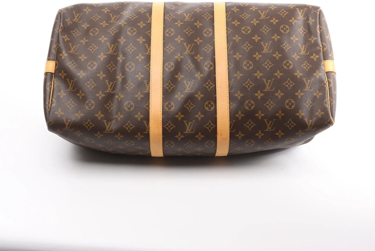 Louis Vuitton Louis Vuitton Keepall Bandoulière 55 Monogram Canvas Travel Bag in Brown M41414 Bruin