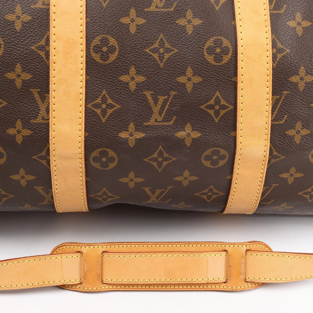 Louis Vuitton Louis Vuitton Keepall Bandoulière 55 Monogram Canvas Travel Bag in Brown M41414 Bruin