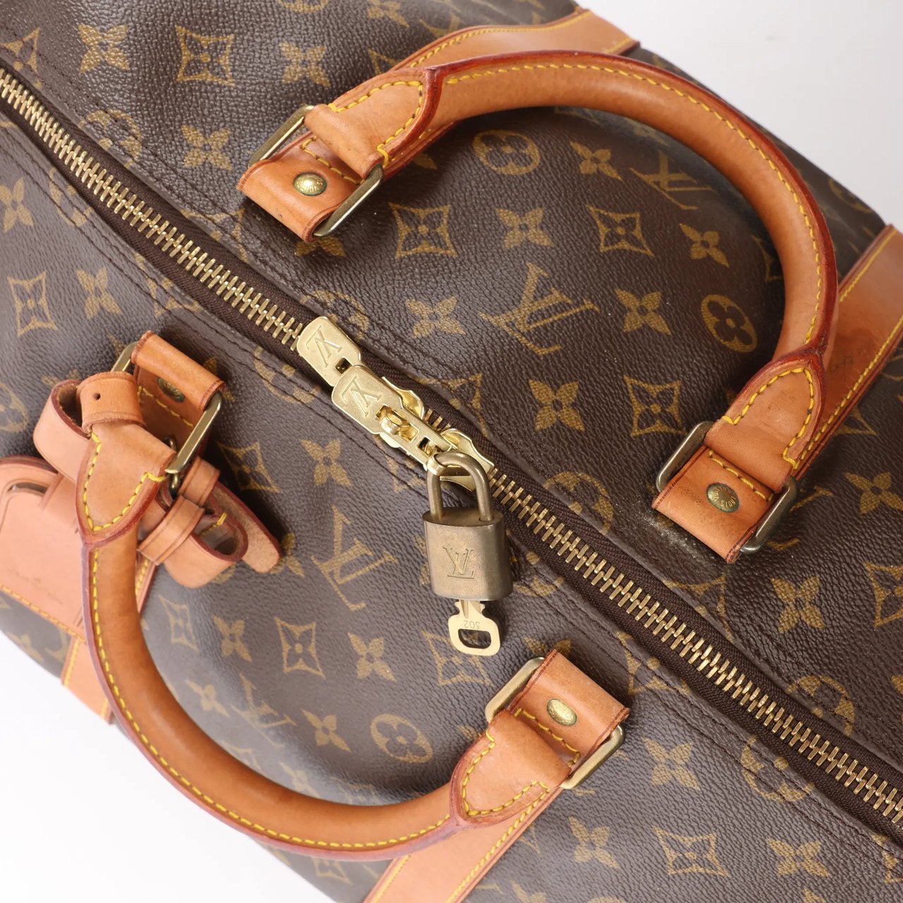 Louis Vuitton Louis Vuitton Keepall 55 Monogram Canvas Travel Bag in Brown Bruin