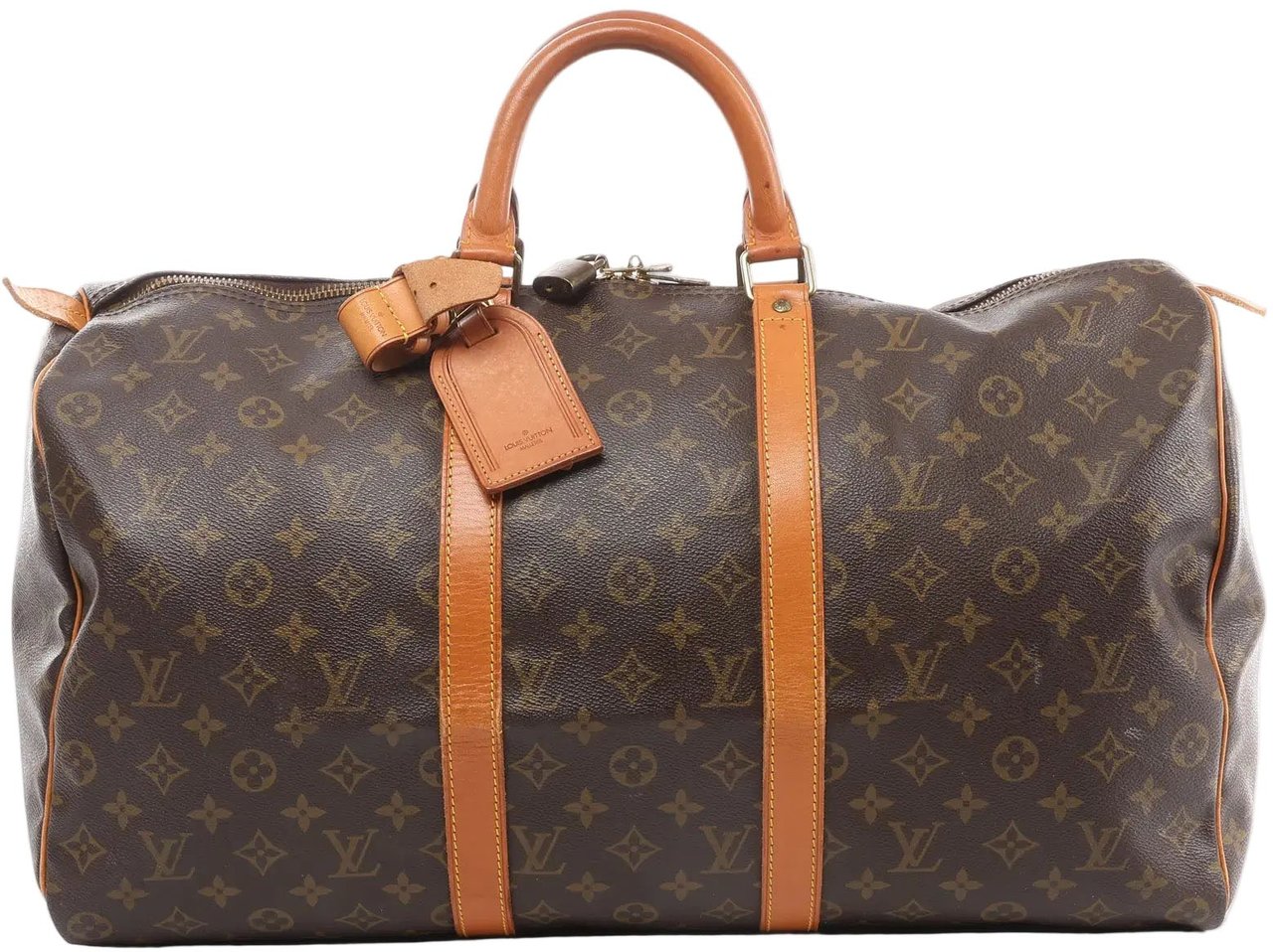 Louis Vuitton Louis Vuitton Keepall 50 Monogram Canvas Travel Bag in Brown M41426 Bruin