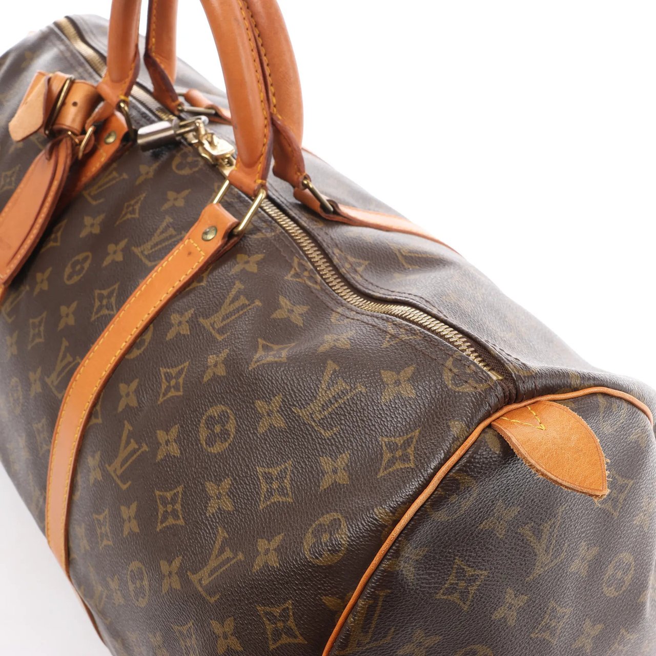 Louis Vuitton Louis Vuitton Keepall 50 Monogram Canvas Travel Bag in Brown M41426 Bruin