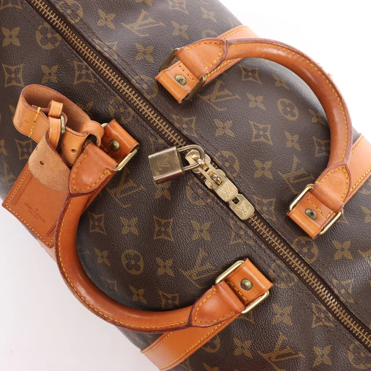 Louis Vuitton Louis Vuitton Keepall 50 Monogram Canvas Travel Bag in Brown M41426 Bruin