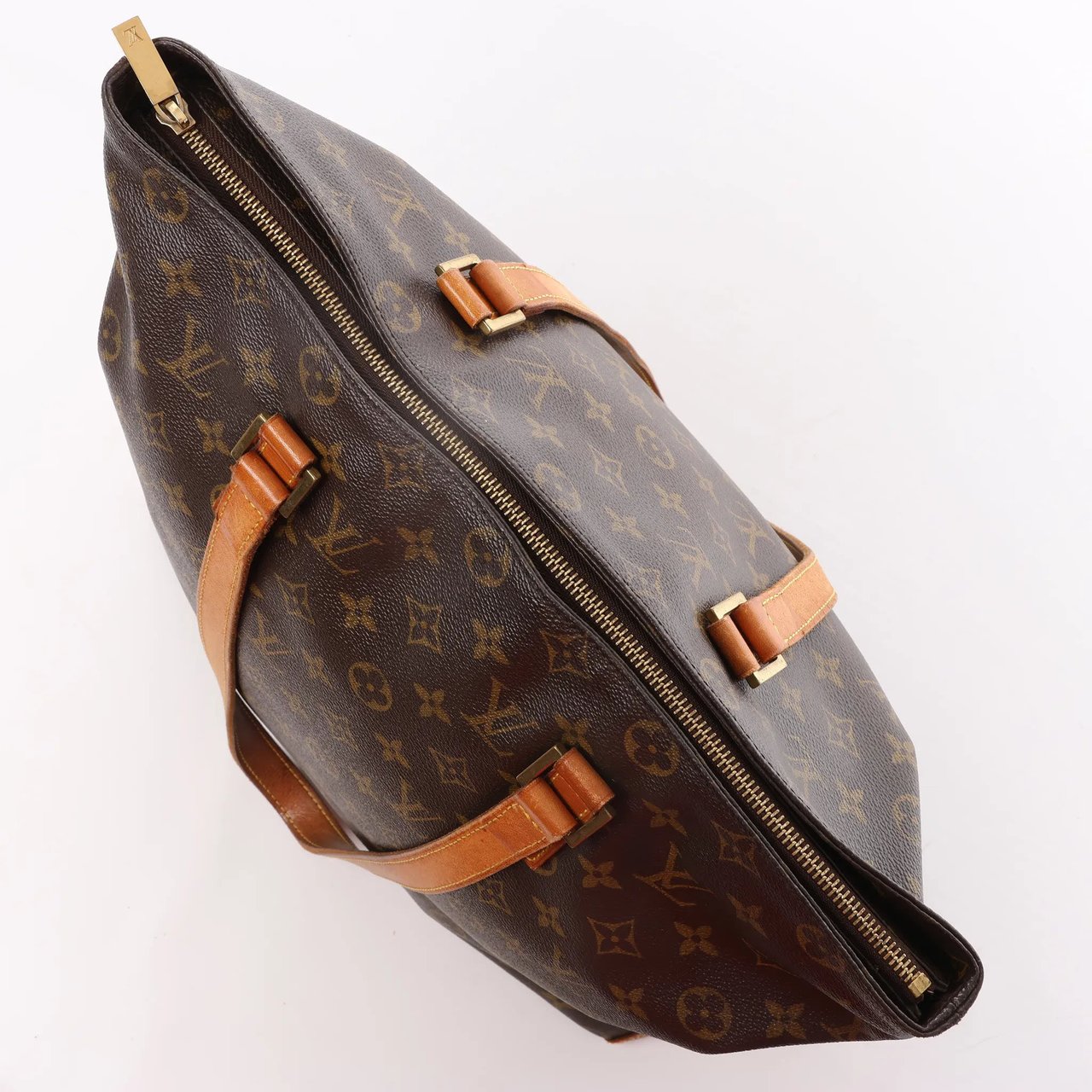 Louis Vuitton Louis Vuitton Cabas Mezzo Monogram Shoulder Bag in Brown M51151 Bruin