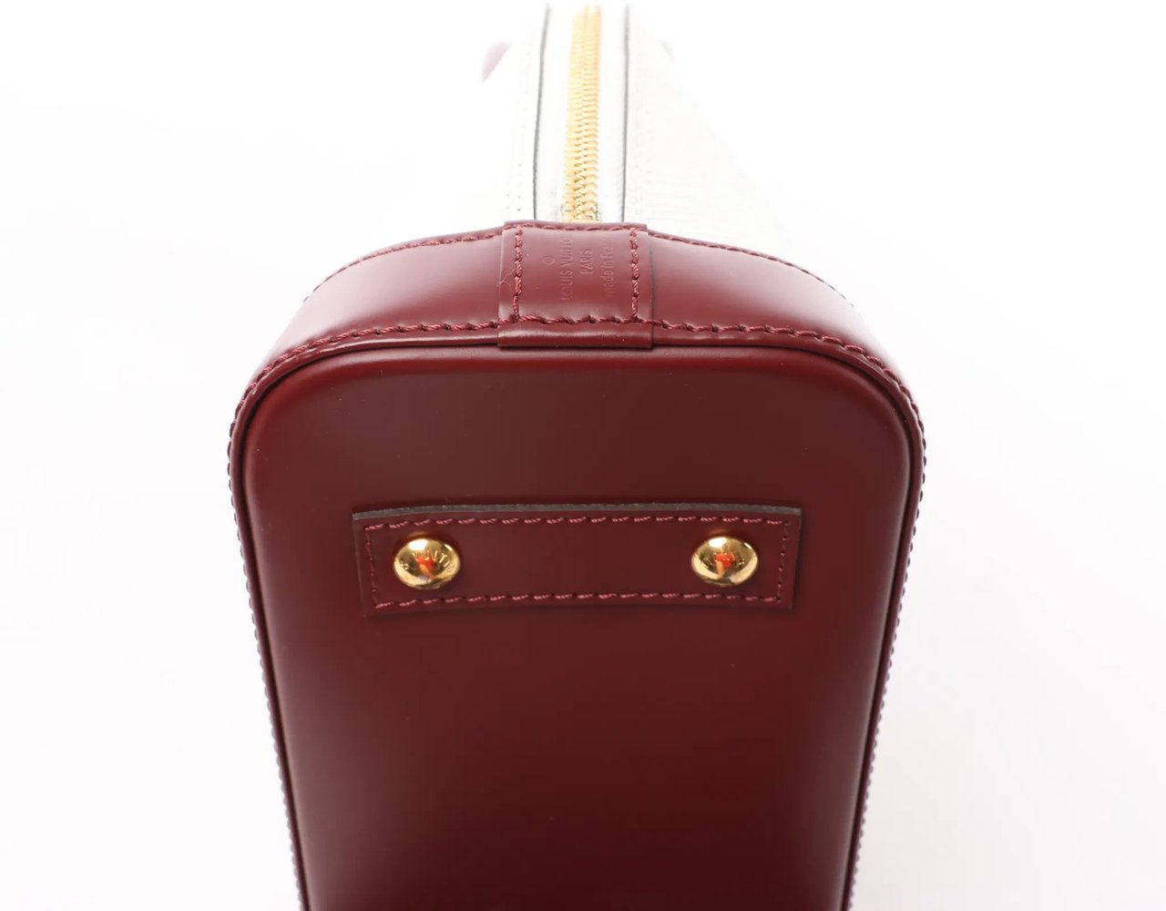 Louis Vuitton Louis Vuitton Alma BB Epi Leather 2Way Handbag in White x Burgundy M53589 Divers