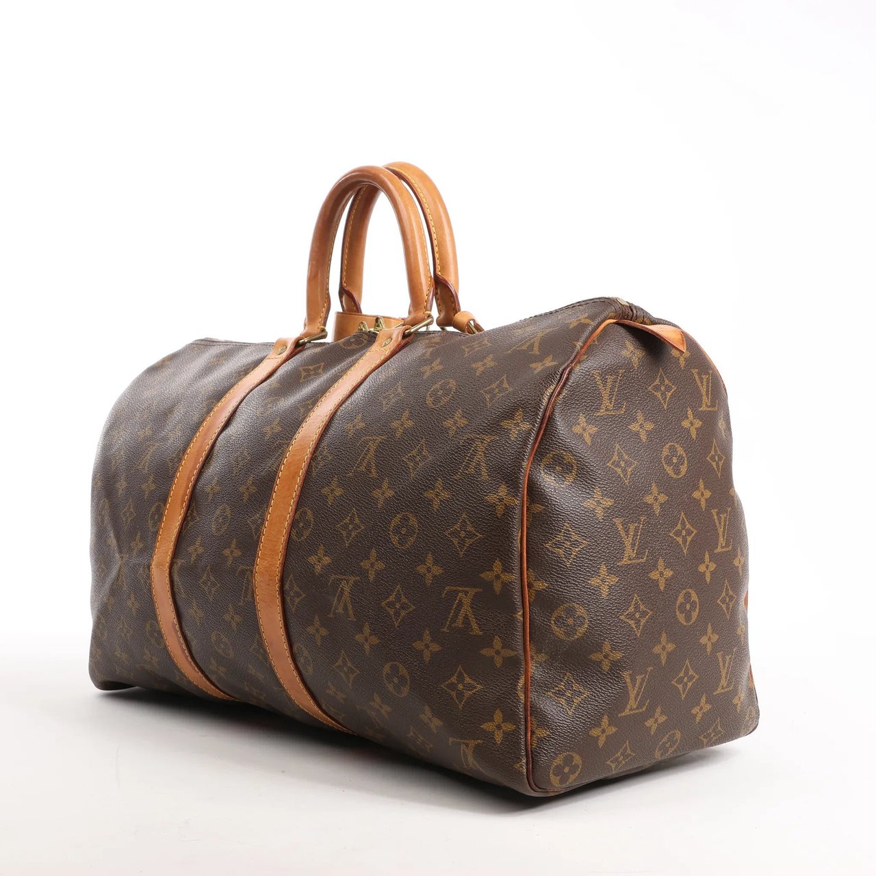 Louis Vuitton Louis Vuitton Keepall 45 Monogram Canvas Travel Bag in Brown M41428 Bruin