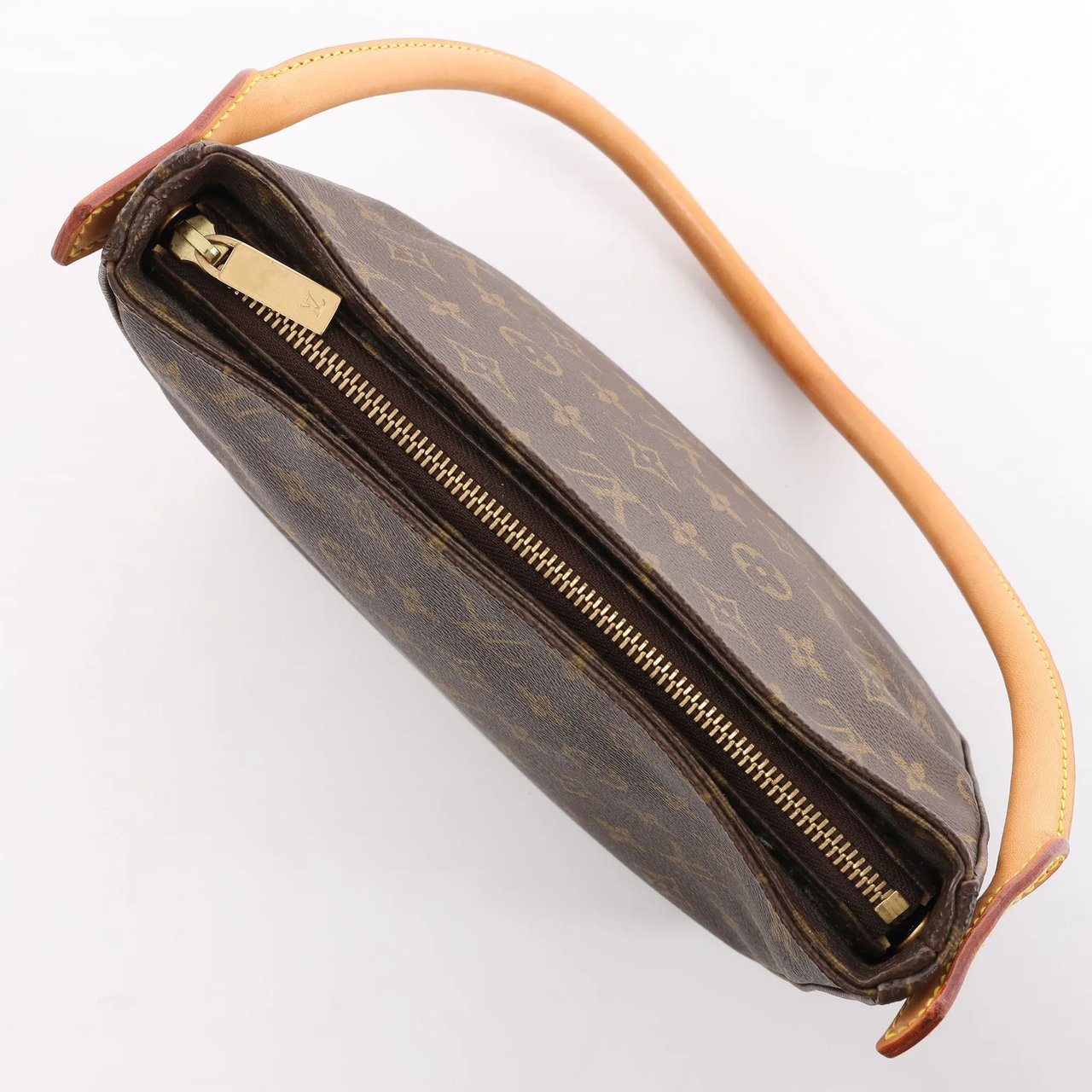 Louis Vuitton Louis Vuitton Looping MM Monogram Canvas Shoulder Bag in Brown M51146 Bruin