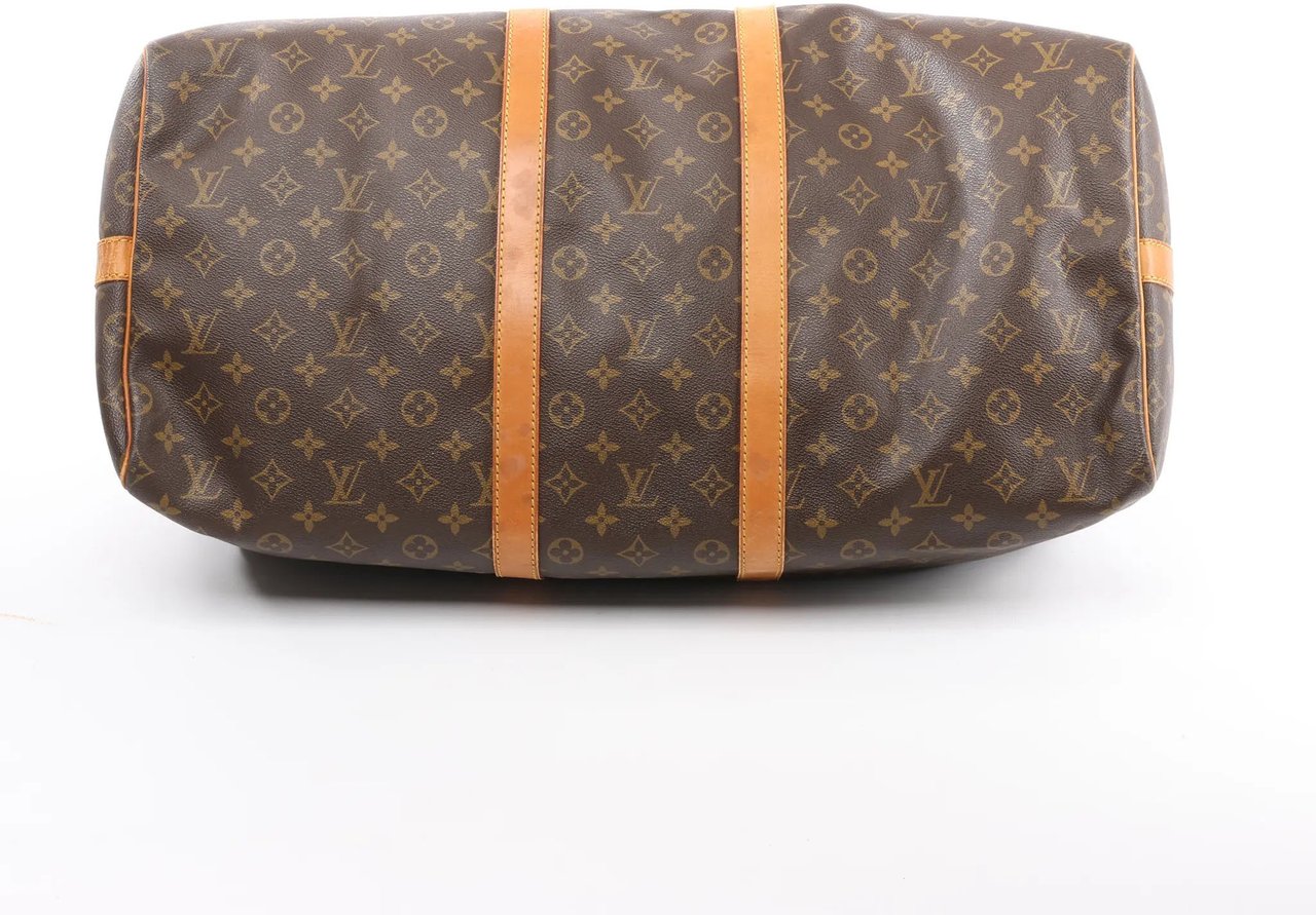 Louis Vuitton Louis Vuitton Keepall Bandoulière 55 Monogram Canvas Travel Bag in Brown M41414 Bruin