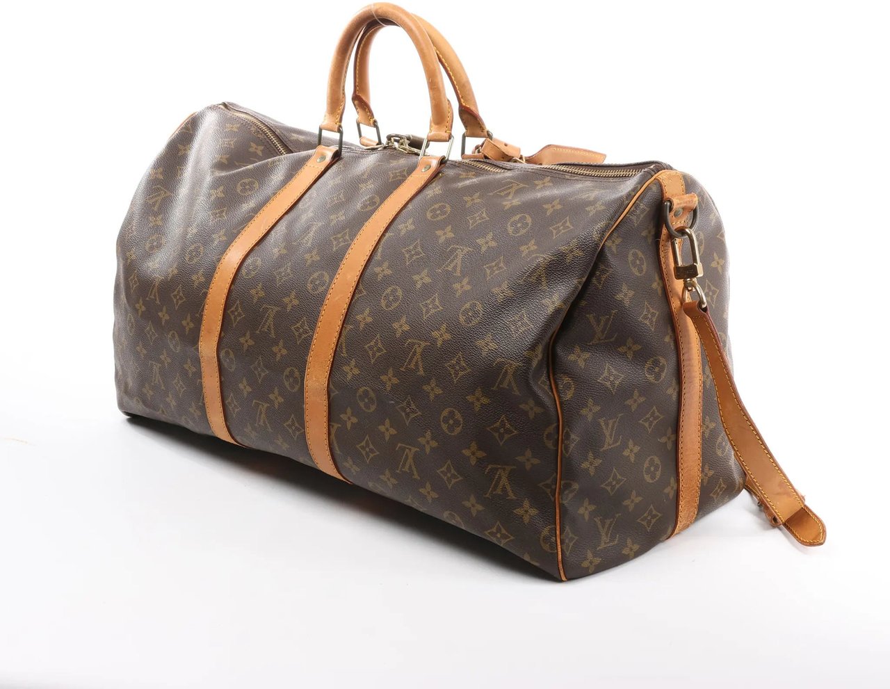 Louis Vuitton Louis Vuitton Keepall Bandoulière 55 Monogram Canvas Travel Bag in Brown M41414 Bruin