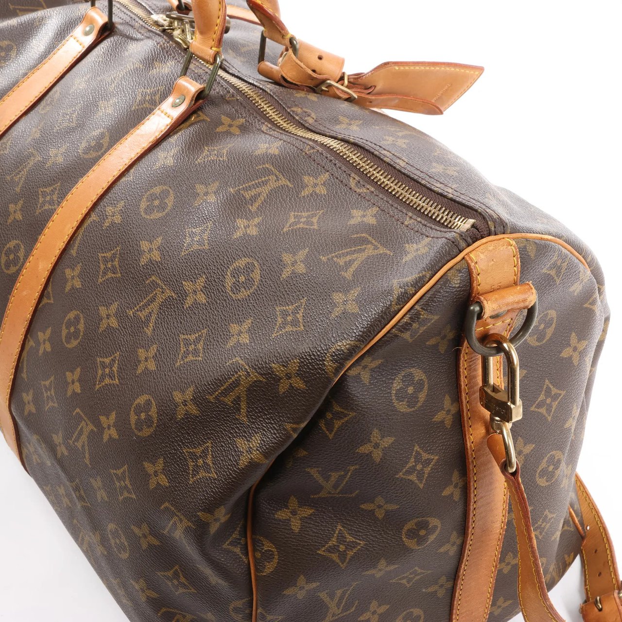 Louis Vuitton Louis Vuitton Keepall Bandoulière 55 Monogram Canvas Travel Bag in Brown M41414 Bruin