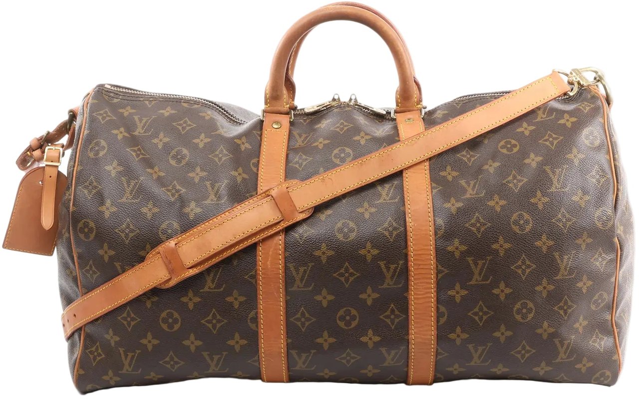 Louis Vuitton Louis Vuitton Keepall Bandoulière 50 Monogram Canvas Travel Bag in Brown M41416 Bruin