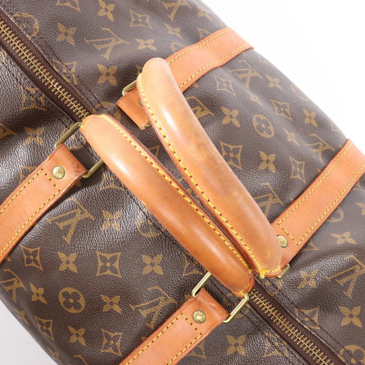 Louis Vuitton Louis Vuitton Keepall Bandoulière 50 Monogram Canvas Travel Bag in Brown M41416 Bruin