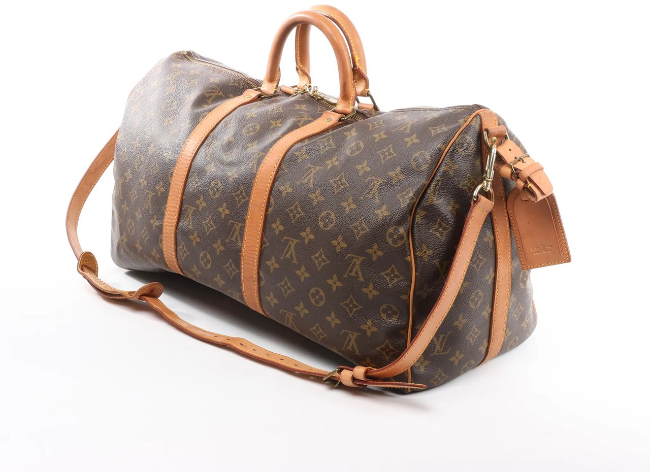 Louis Vuitton Louis Vuitton Keepall Bandoulière 50 Monogram Canvas Travel Bag in Brown M41416 Bruin