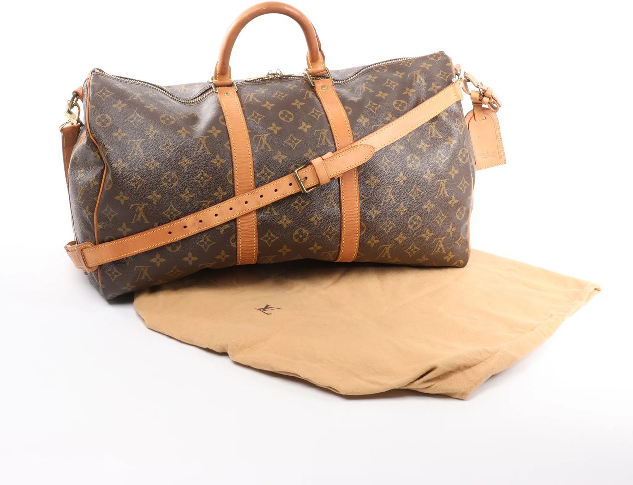 Louis Vuitton Louis Vuitton Keepall Bandoulière 50 Monogram Canvas Travel Bag in Brown M41416 Bruin