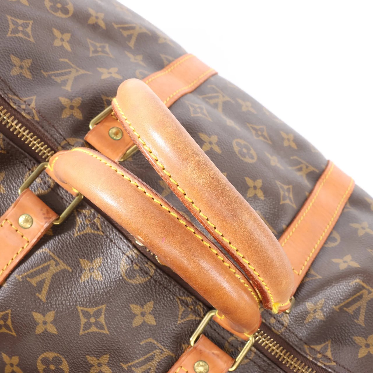 Louis Vuitton Louis Vuitton Keepall Bandoulière 50 Monogram Canvas Travel Bag in Brown M41416 Bruin