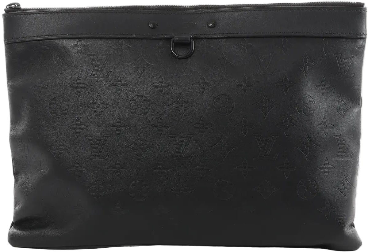 Louis Vuitton Louis Vuitton Pochette Discovery Monogram Shadow Clutch in Black M62903 Zwart